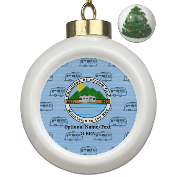 Custom Design Your Own Ceramic Ball Ornament - Christmas Tree