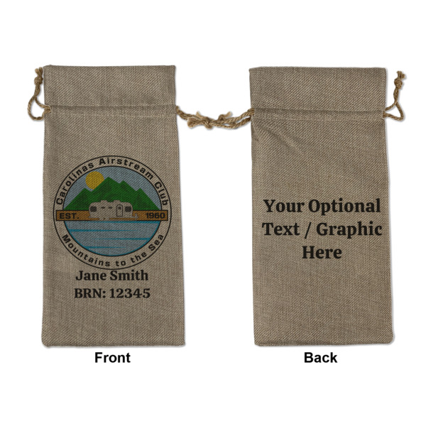 Custom Design Your Own Burlap Gift Bag - Large - Double-Sided