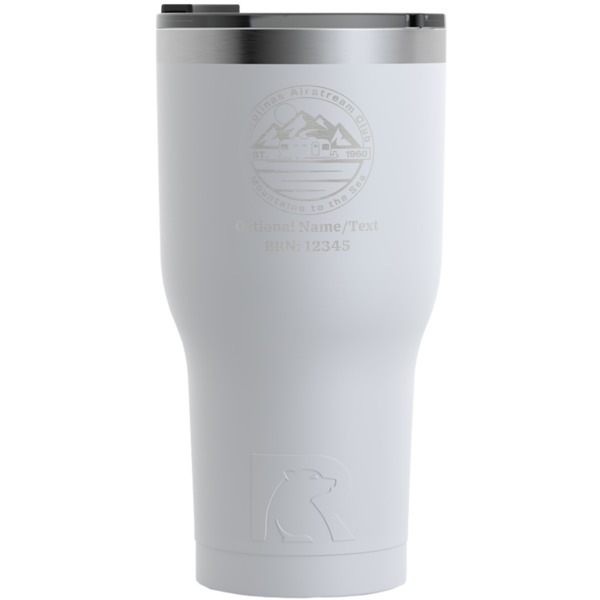 Custom Design Your Own RTIC Tumbler - White - Laser Engraved - Single-Sided