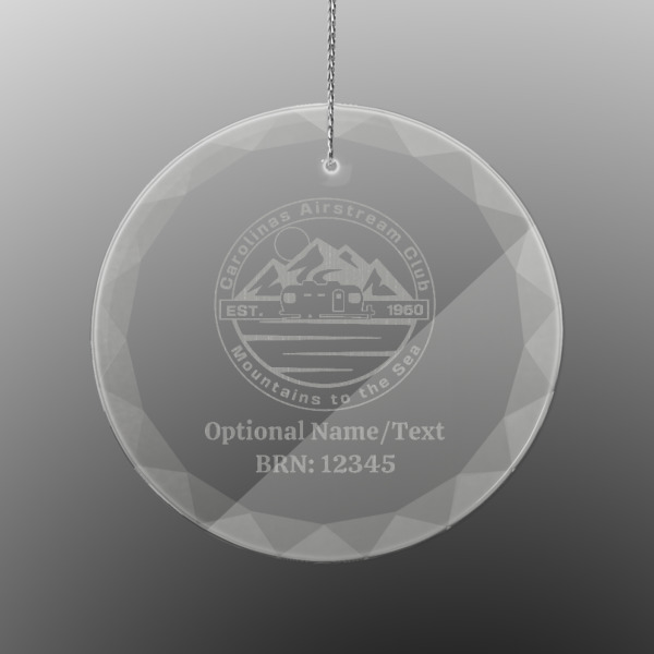 Custom Design Your Own Engraved Glass Ornament - Round