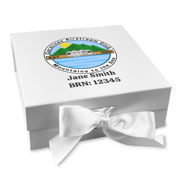 Custom Design Your Own Gift Box with Magnetic Lid - White