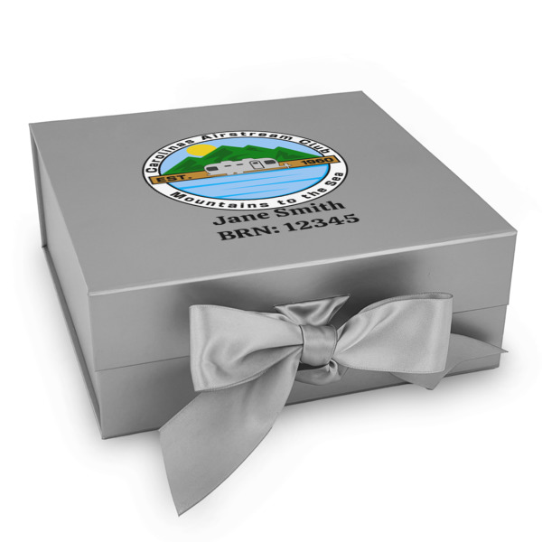 Custom Design Your Own Gift Box with Magnetic Lid - Silver