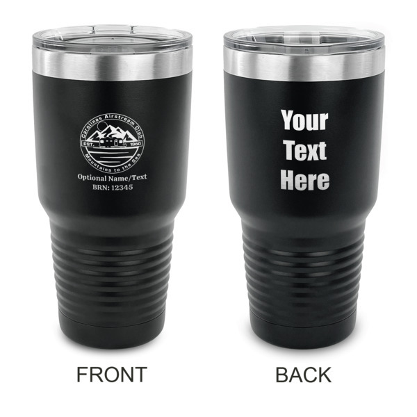 Custom Design Your Own 30 oz Stainless Steel Tumbler - Black - Double-Sided