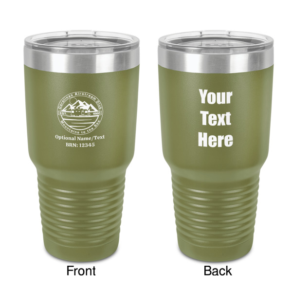 Custom Design Your Own 30 oz Stainless Steel Tumbler - Olive - Double-Sided