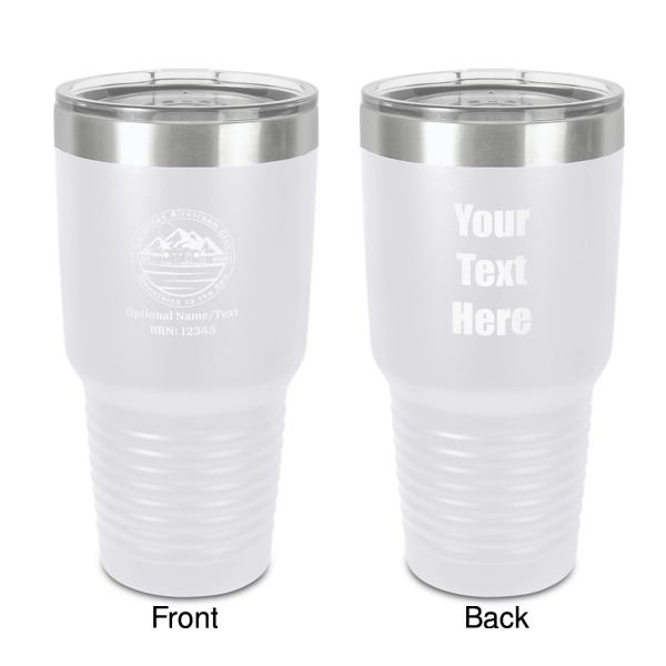 Custom Design Your Own 30 oz Stainless Steel Tumbler - White - Double-Sided