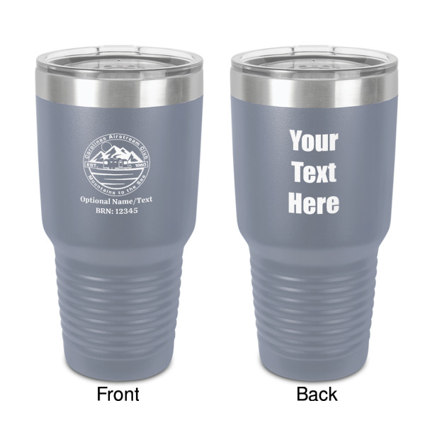 Custom Design Your Own 30 oz Stainless Steel Tumbler - Grey - Double-Sided