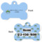 Custom Design - Bone Shaped Dog ID Tag - Small - Front & Back View