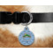 Custom Design - Round Pet Tag on Collar & Dog