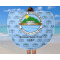 Custom Design - Round Beach Towel - In Use