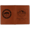 Custom Design - Cognac Leather Passport Holder Outside Double Sided - Apvl