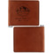 Custom Design - Cognac Leatherette Bifold Wallets - Front and Back Single Sided - Apvl