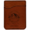 Custom Design - Cognac Leatherette Phone Wallet close up