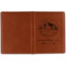 Custom Design - Cognac Leather Passport Holder Outside Single Sided - Apvl