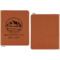 Custom Design - Cognac Leatherette Zipper Portfolios with Notepad - Single Sided - Apvl