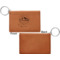 Custom Design - Cognac Leatherette Keychain ID Holders - Front Apvl