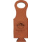 Custom Design - Cognac Leatherette Wine Totes - Single Front