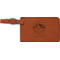 Custom Design - Cognac Leatherette Luggage Tags