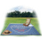 Custom Design - Picnic Blanket - with Basket Hat and Book - in Use