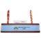 Custom Design - Red Mahogany Nameplates with Business Card Holder - Straight