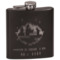 Custom Design - Black Flask - Engraved Front