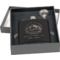 Custom Design - Engraved Black Flask Gift Set