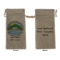 Custom Design - Large Burlap Gift Bags - Front & Back