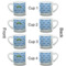 Custom Design - Double Shot Espresso Cup - Set of 4 - Front & Back