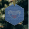 Custom Design - Frosted Glass Ornament - Hexagon (Lifestyle)