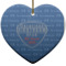 Custom Design - Ceramic Flat Ornament - Heart (Front)