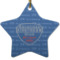 Custom Design - Ceramic Flat Ornament - Star (Front)