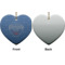 Custom Design - Ceramic Flat Ornament - Heart Front & Back (APPROVAL)