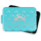 Custom Design - Aluminum Baking Pan - Teal Lid - FRONT w/ lid off