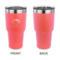 Custom Design - 30 oz Stainless Steel Ringneck Tumblers - Coral - Single Sided - APPROVAL