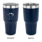 Custom Design - 30 oz Stainless Steel Ringneck Tumblers - Navy - Single Sided - APPROVAL