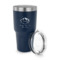 Custom Design - 30 oz Stainless Steel Ringneck Tumblers - Navy - LID OFF