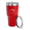 Custom Design - 30 oz Stainless Steel Ringneck Tumblers - Red - LID OFF