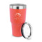 Custom Design - 30 oz Stainless Steel Ringneck Tumblers - Coral - LID OFF