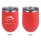 Custom Design - Stainless Wine Tumblers - Coral - Single Sided - Approval