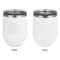 Custom Design - Stainless Wine Tumblers - White - Single Sided - Approval