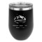 Custom Design - Stainless Wine Tumblers - Black - Double Sided - Front