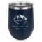 Custom Design - Stainless Wine Tumblers - Navy - Double Sided - Front