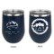 Custom Design - Stainless Wine Tumblers - Navy - Double Sided - Approval