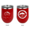 Custom Design - Stainless Wine Tumblers - Red - Double Sided - Approval