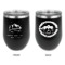 Custom Design - Stainless Wine Tumblers - Black - Double Sided - Approval