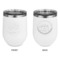 Custom Design - Stainless Wine Tumblers - White - Double Sided - Approval