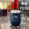 Custom Design - Stainless Wine Tumblers - Navy - Double Sided - In Context