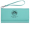 Custom Design - Ladies Wallet - Leather - Teal - Front View