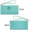 Custom Design - Ladies Wallets - Faux Leather - Teal - Front & Back View