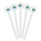 Custom Design - White Plastic 7" Stir Stick - Round - Fan View