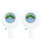 Custom Design - White Plastic 7" Stir Stick - Double Sided - Round - Front & Back